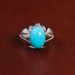 انگشتر فیروزه عجمی مردانه کد 30173