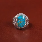 انگشتر فیروزه شجری مردانه کد 30176