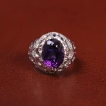 انگشتر آمیتیست مردانه کد 30178