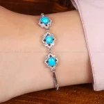دستبند فیروزه زنانه کد 30225
