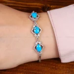 دستبند فیروزه زنانه کد 30231