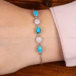 دستبند فیروزه زنانه کد 30239