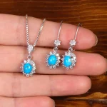 نیم ست فیروزه زنانه کد 30247