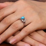 انگشتر فیروزه شجری زنانه کد 30295