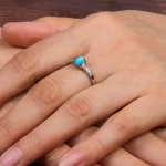 انگشتر فیروزه شجری زنانه کد 30296