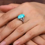 انگشتر فیروزه شجری زنانه کد 30299