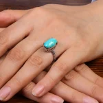 انگشتر فیروزه شجری زنانه کد 30307