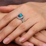 انگشتر فیروزه شجری زنانه کد 30308