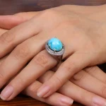 انگشتر فیروزه شجری زنانه کد 30312