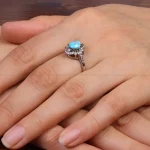 انگشتر فیروزه شجری زنانه کد 30316