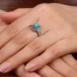 انگشتر فیروزه شجری زنانه کد 30340