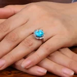 انگشتر فیروزه شجری زنانه کد 30341