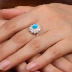 انگشتر فیروزه شجری زنانه کد 30347