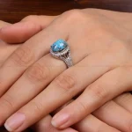 انگشتر فیروزه شجری زنانه کد 30352