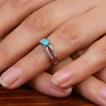 انگشتر فیروزه شجری زنانه کد 30353