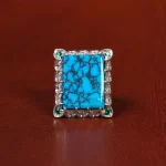 انگشتر فیروزه شجری مردانه کد 30487