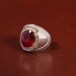انگشتر یاقوت سرخ مردانه کد 29662