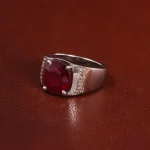 انگشتر یاقوت سرخ مردانه کد 29675