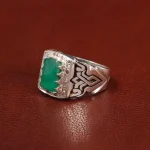 انگشتر زمرد مردانه کد 30179