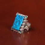 انگشتر فیروزه شجری مردانه کد 30487