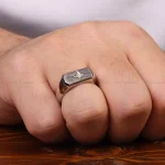 انگشتر نقره مردانه کد 29641