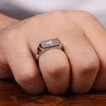 انگشتر نقره مردانه کد 29644