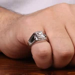 انگشتر نقره مردانه کد 29654