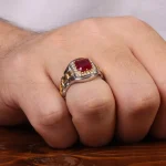 انگشتر یاقوت سرخ مردانه کد 29659
