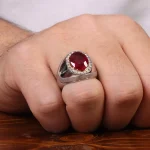 انگشتر یاقوت سرخ مردانه کد 29662