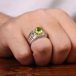 انگشتر زبرجد مردانه کد 29666