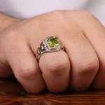 انگشتر زبرجد مردانه کد 29670