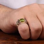 انگشتر زبرجد مردانه کد 29671