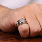 انگشتر نقره مردانه کد 29673