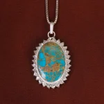 گردنبند فیروزه زنانه کد 30361