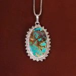 گردنبند فیروزه زنانه کد 30365