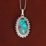 گردنبند فیروزه زنانه کد 30375