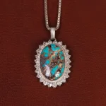 گردنبند فیروزه زنانه کد 30376