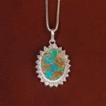 گردنبند فیروزه زنانه کد 30380