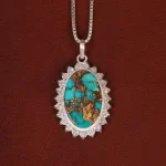 گردنبند فیروزه زنانه کد 30383