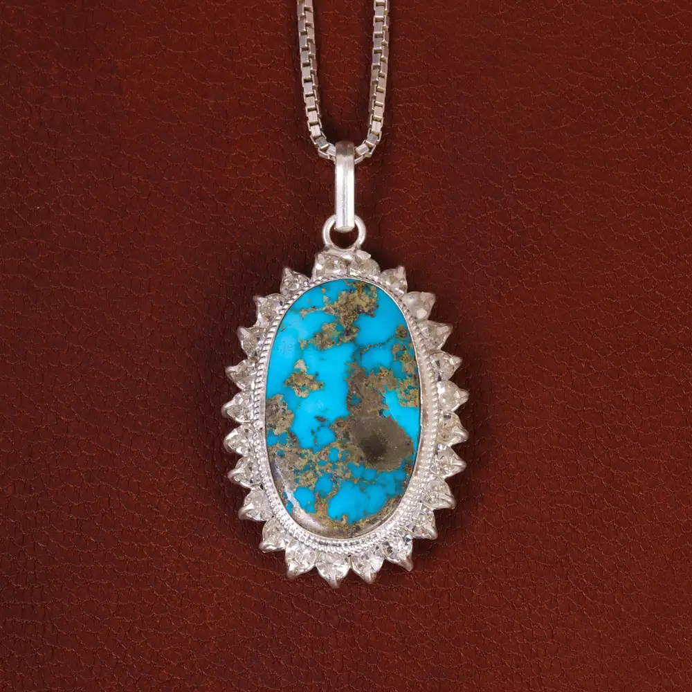 گردنبند فیروزه زنانه کد 30389