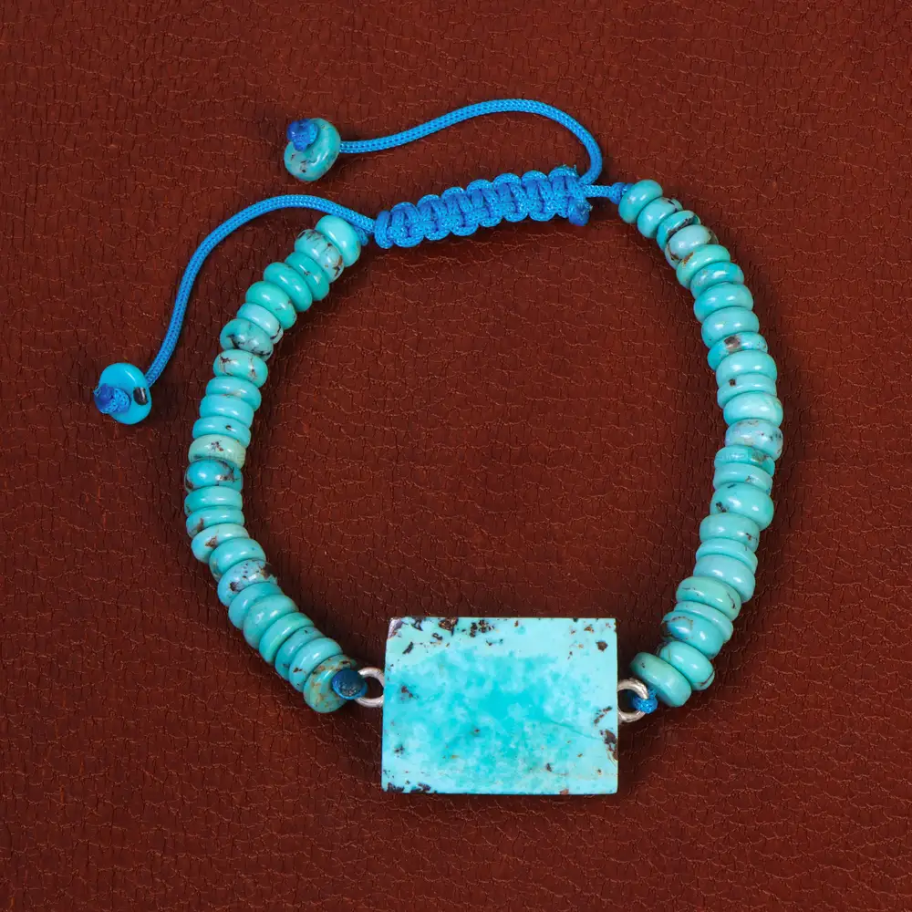 دستبند فیروزه خزامه کد 30414