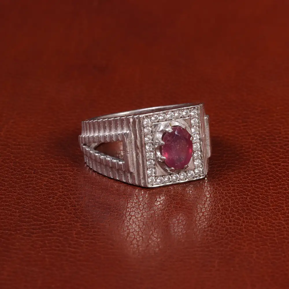 انگشتر یاقوت سرخ مردانه کد 30434