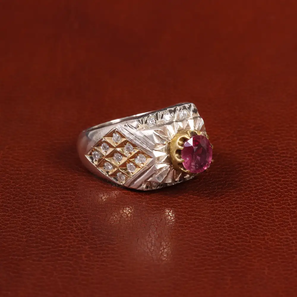 انگشتر یاقوت سرخ مردانه کد 30435