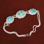 دستبند فیروزه زنانه کد 30474