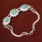 دستبند فیروزه زنانه کد 30476