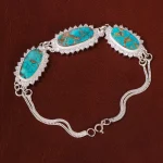 دستبند فیروزه زنانه کد 30477