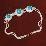 دستبند فیروزه زنانه کد 30480