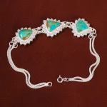 دستبند فیروزه زنانه کد 30484