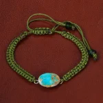 دستبند فیروزه زنانه کد 30495