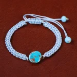 دستبند فیروزه زنانه کد 30503